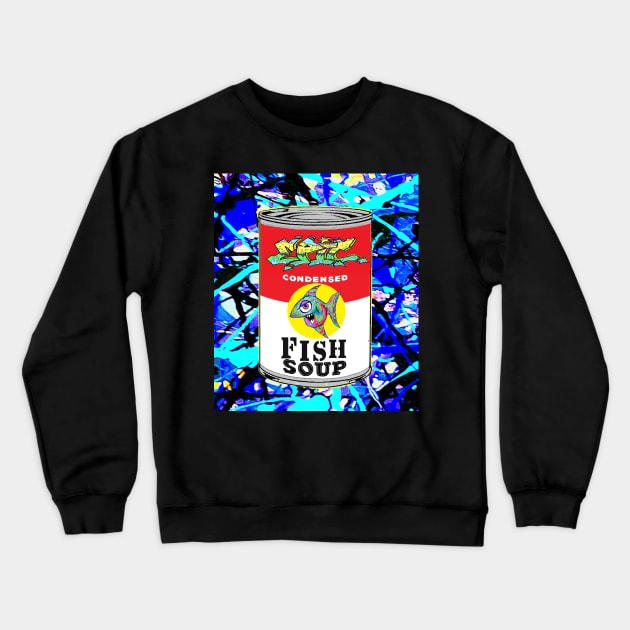 pop art fish soup 77 Crewneck Sweatshirt by LowEndGraphics